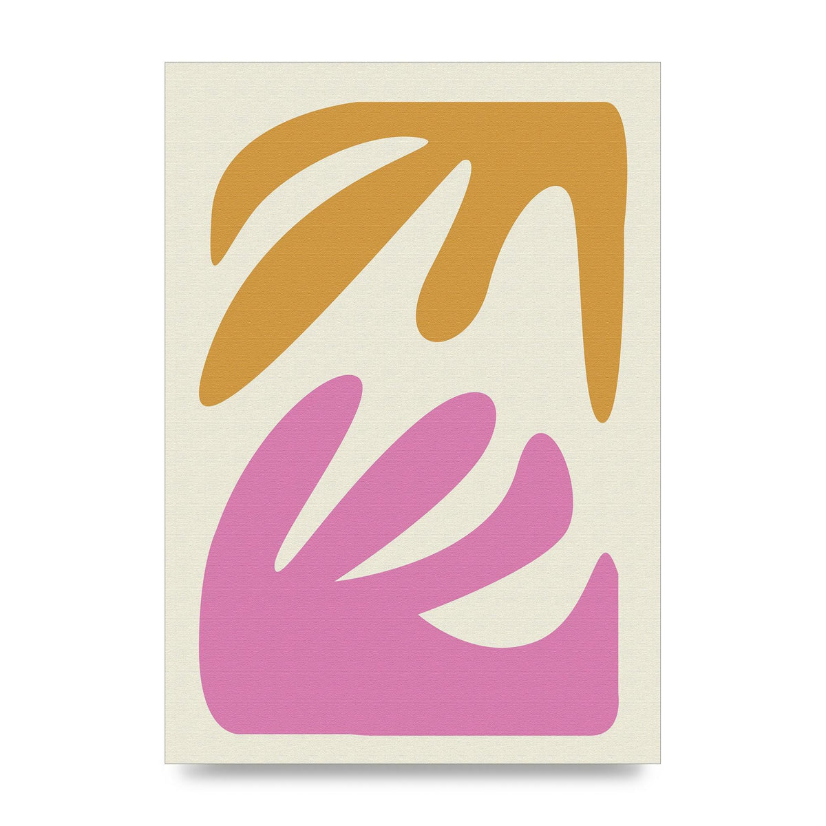 Textured Pink Yellow Coral Series Four Art For The Home - unframed print