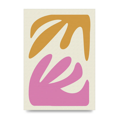 Textured Pink Yellow Coral Series Four Art For The Home - unframed print
