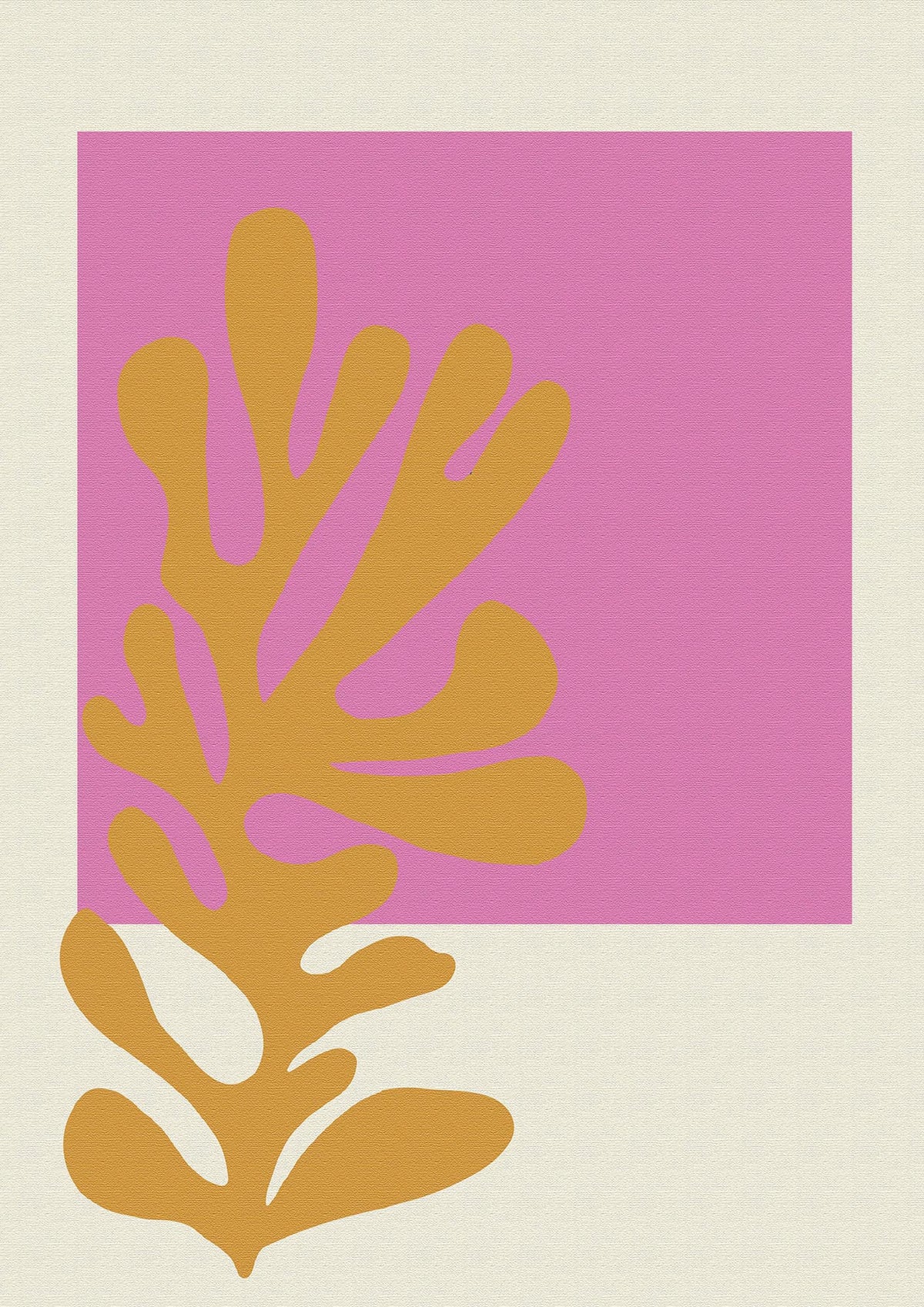 Textured Pink Yellow Coral Series Five Printed Poster - detail