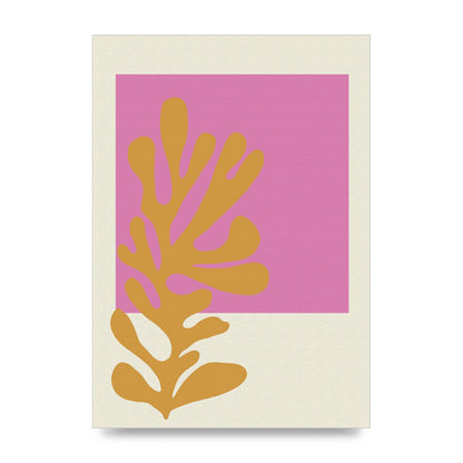 Textured Pink Yellow Coral Series Five Printed Poster - unframed print