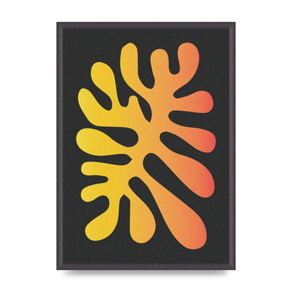 Abstract Orange Coral One Art For The Home - A2 framed