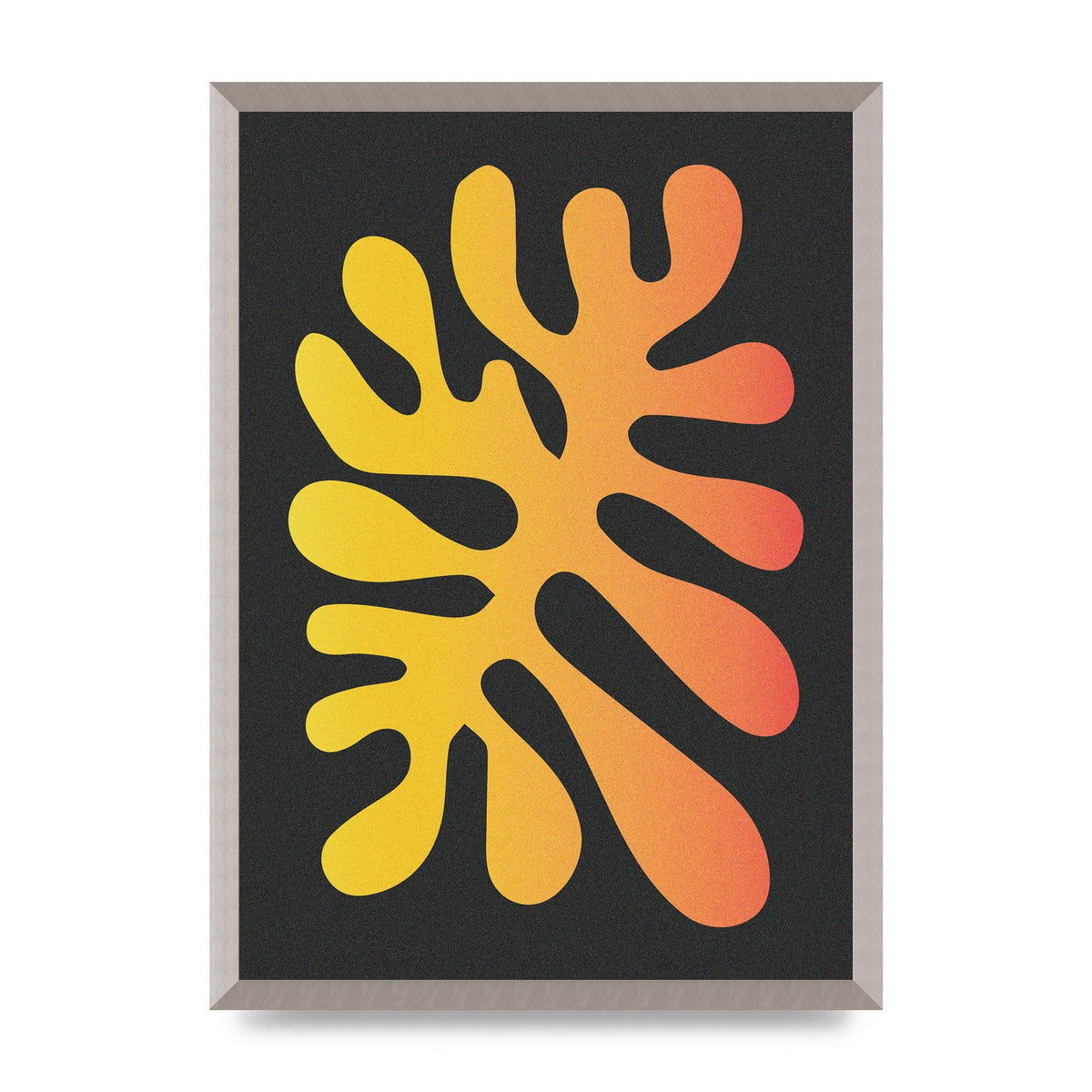Abstract Orange Coral One Art For The Home - A2 framed