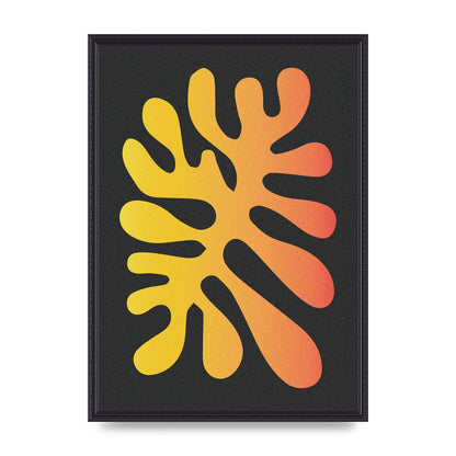 Abstract Orange Coral One Art For The Home - A2 framed