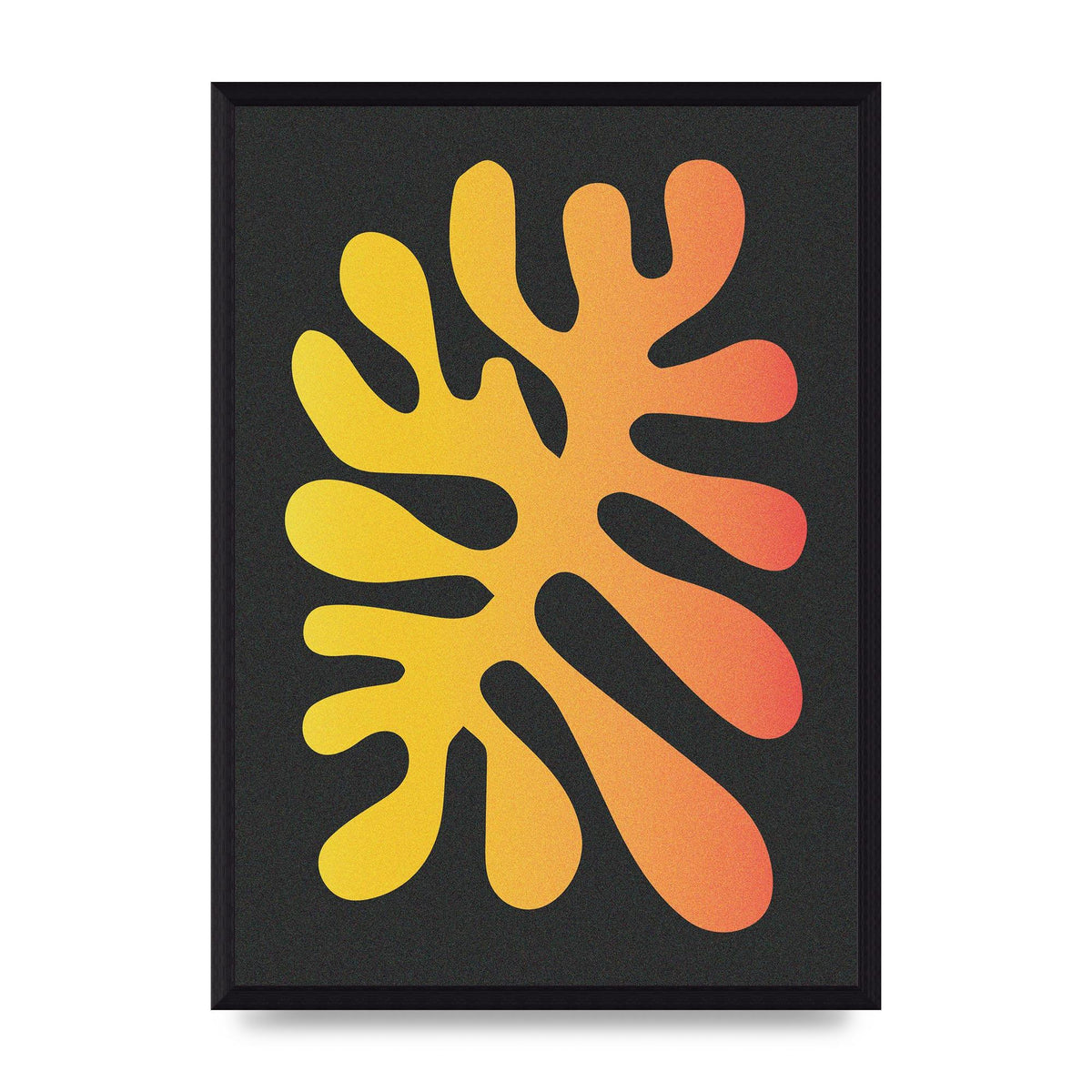 Abstract Orange Coral One Art For The Home - A3 framed