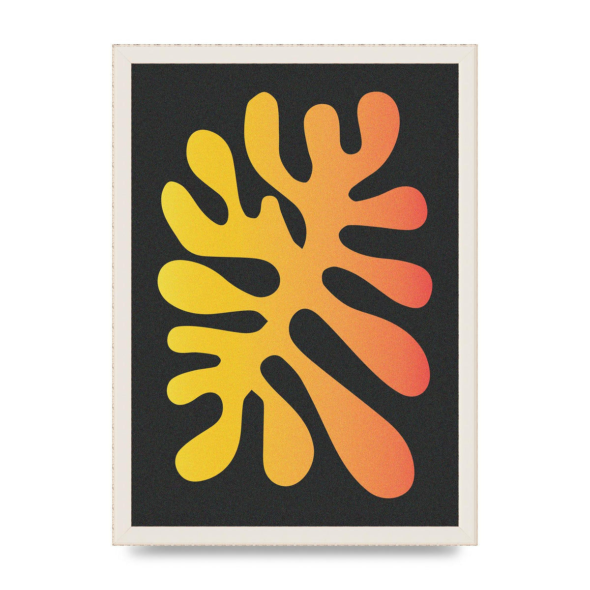 Abstract Orange Coral One Art For The Home - A3 framed
