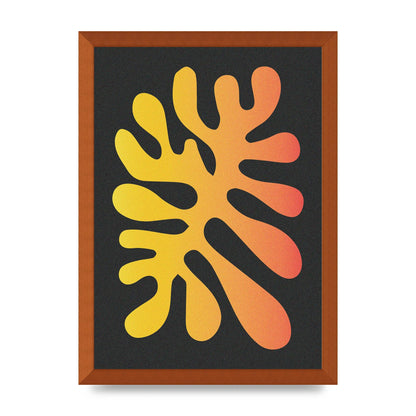 Abstract Orange Coral One Art For The Home - A3 framed