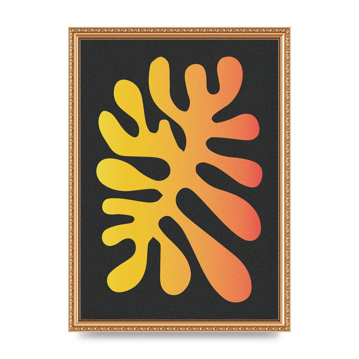 Abstract Orange Coral One Art For The Home - A3 framed