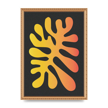 Abstract Orange Coral One Art For The Home - A3 framed