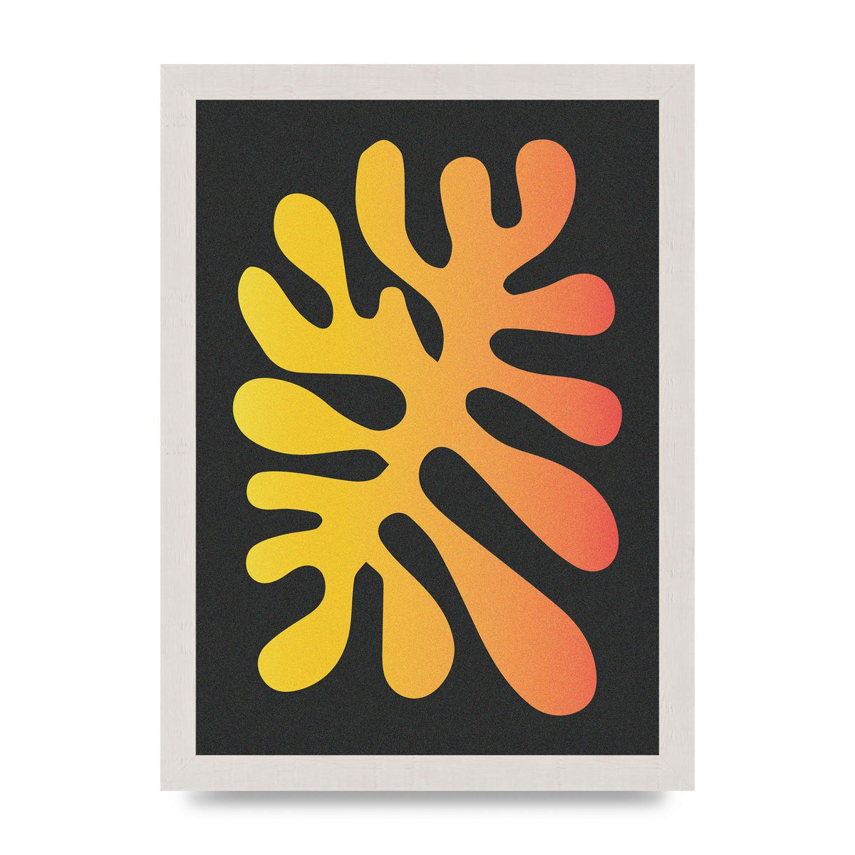 Abstract Orange Coral One Art For The Home - A4 framed