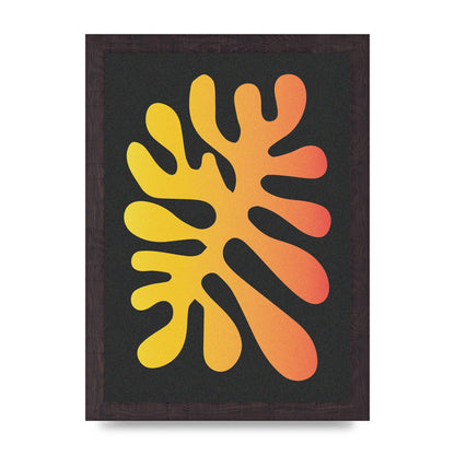 Abstract Orange Coral One Art For The Home - A4 framed