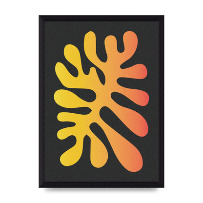 Abstract Orange Coral One Art For The Home - A4 framed