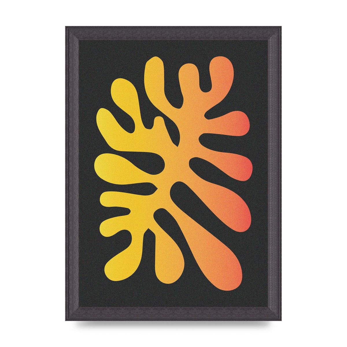 Abstract Orange Coral One Art For The Home - A4 framed