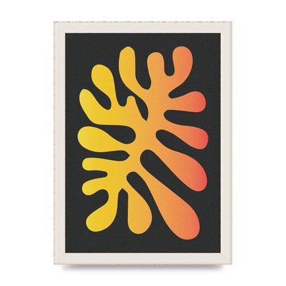 Abstract Orange Coral One Art For The Home - A4 framed