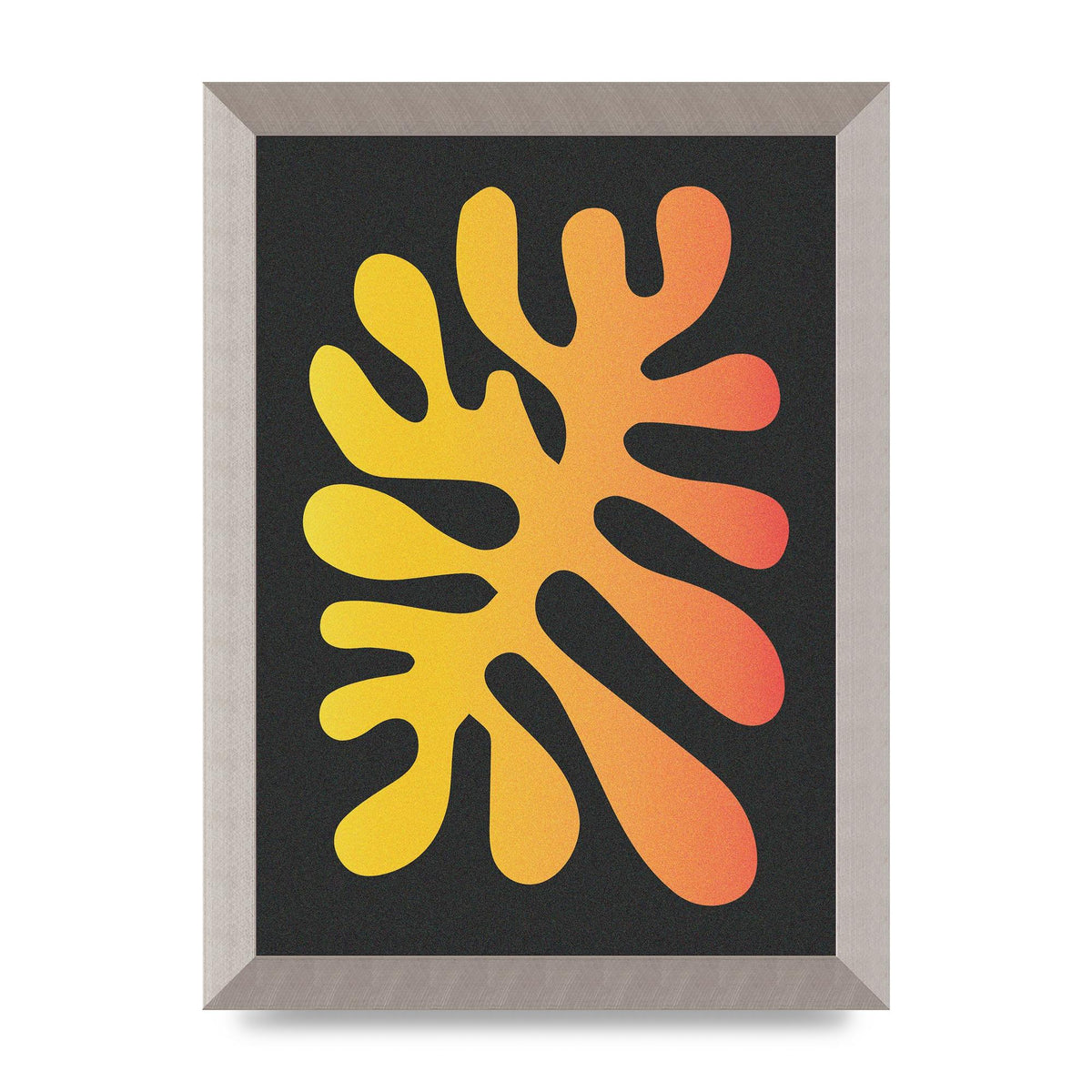 Abstract Orange Coral One Art For The Home - A4 framed