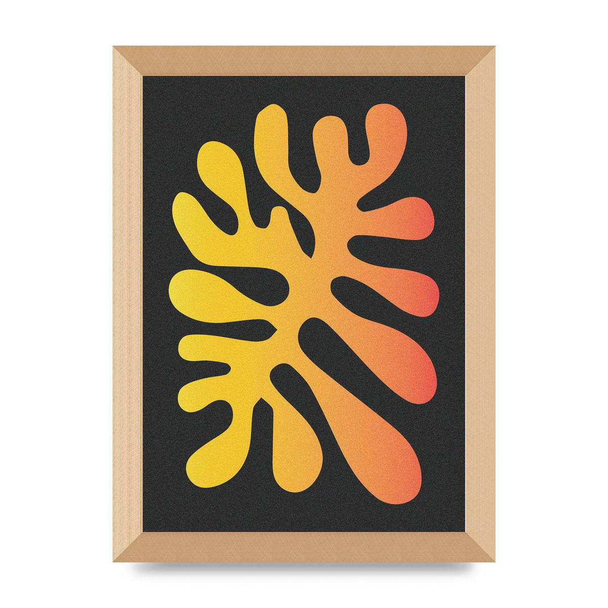 Abstract Orange Coral One Art For The Home - A4 framed