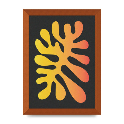 Abstract Orange Coral One Art For The Home - A4 framed
