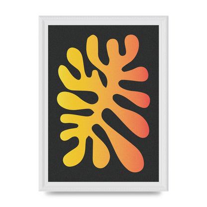 Abstract Orange Coral One Art For The Home - A4 framed