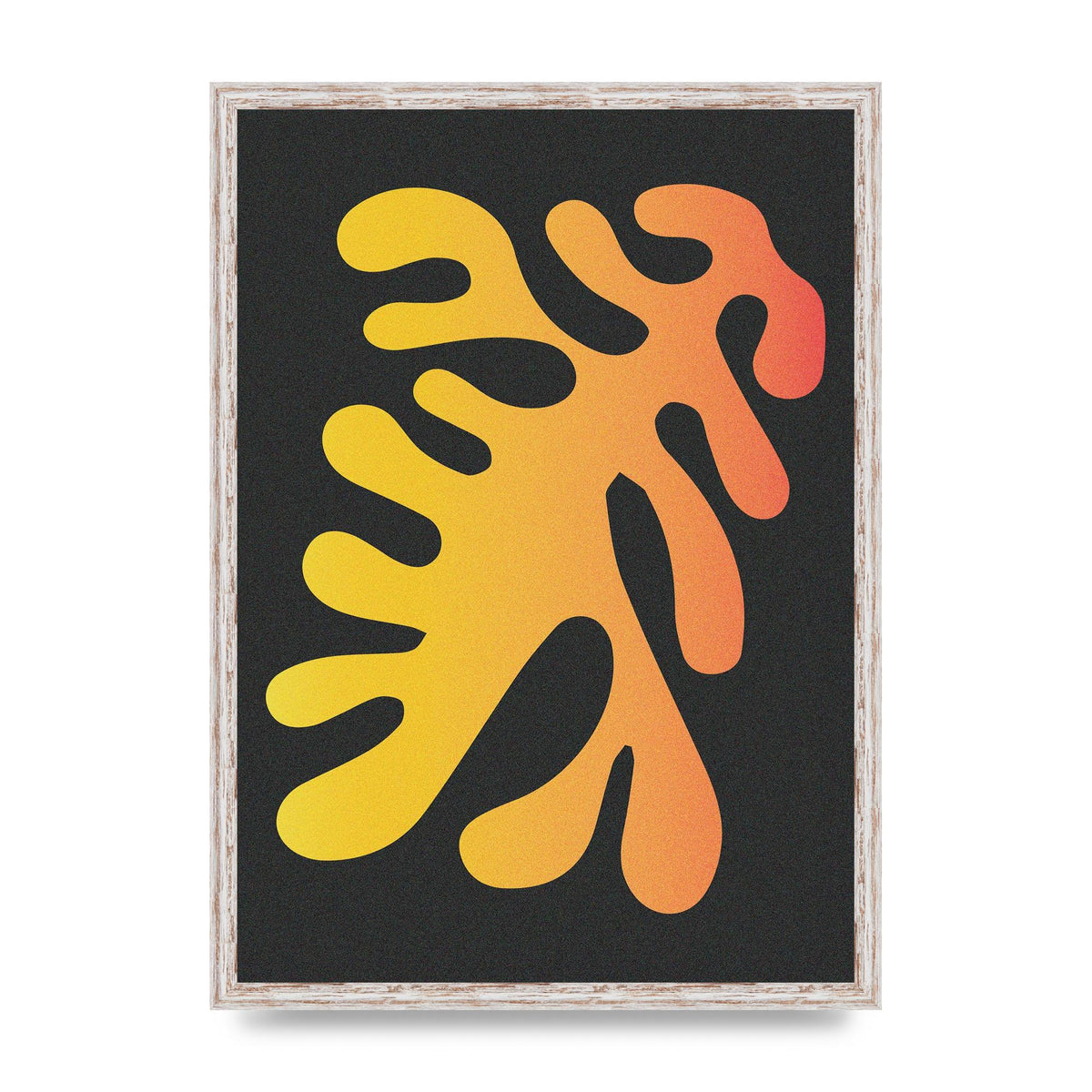 Abstract Orange Coral Two Printed Poster - A2 framed
