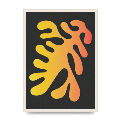 Abstract Orange Coral Two Printed Poster - A2 framed