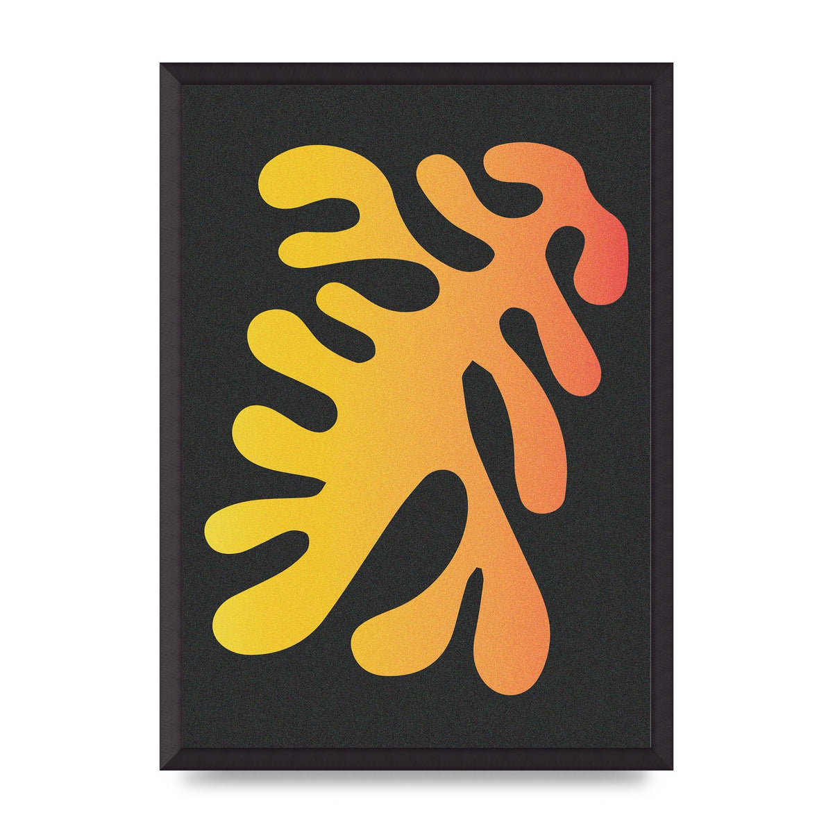 Abstract Orange Coral Two Printed Poster - A2 framed