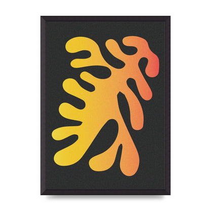 Abstract Orange Coral Two Printed Poster - A2 framed
