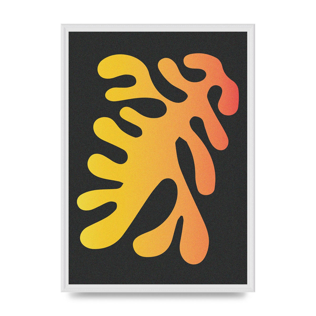 Abstract Orange Coral Two Printed Poster - A2 framed