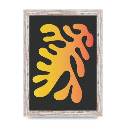 Abstract Orange Coral Two Printed Poster - A4 framed