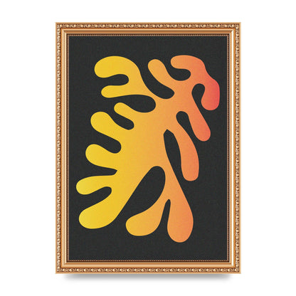 Abstract Orange Coral Two Printed Poster - A4 framed