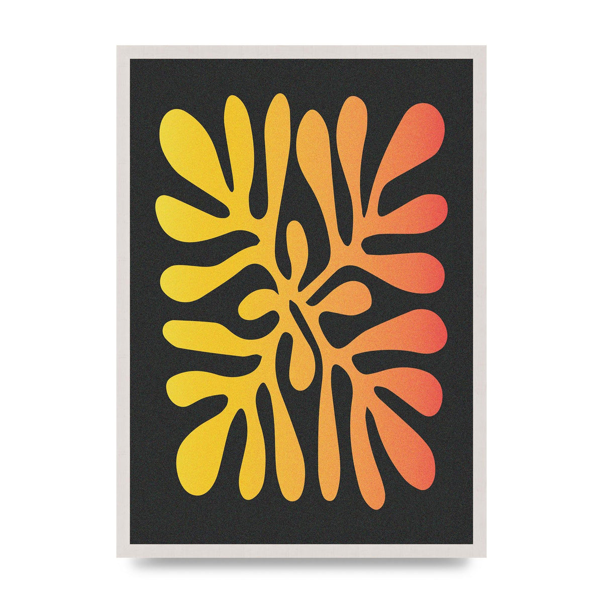 Abstract Orange Coral Three Wall Art - A2 framed
