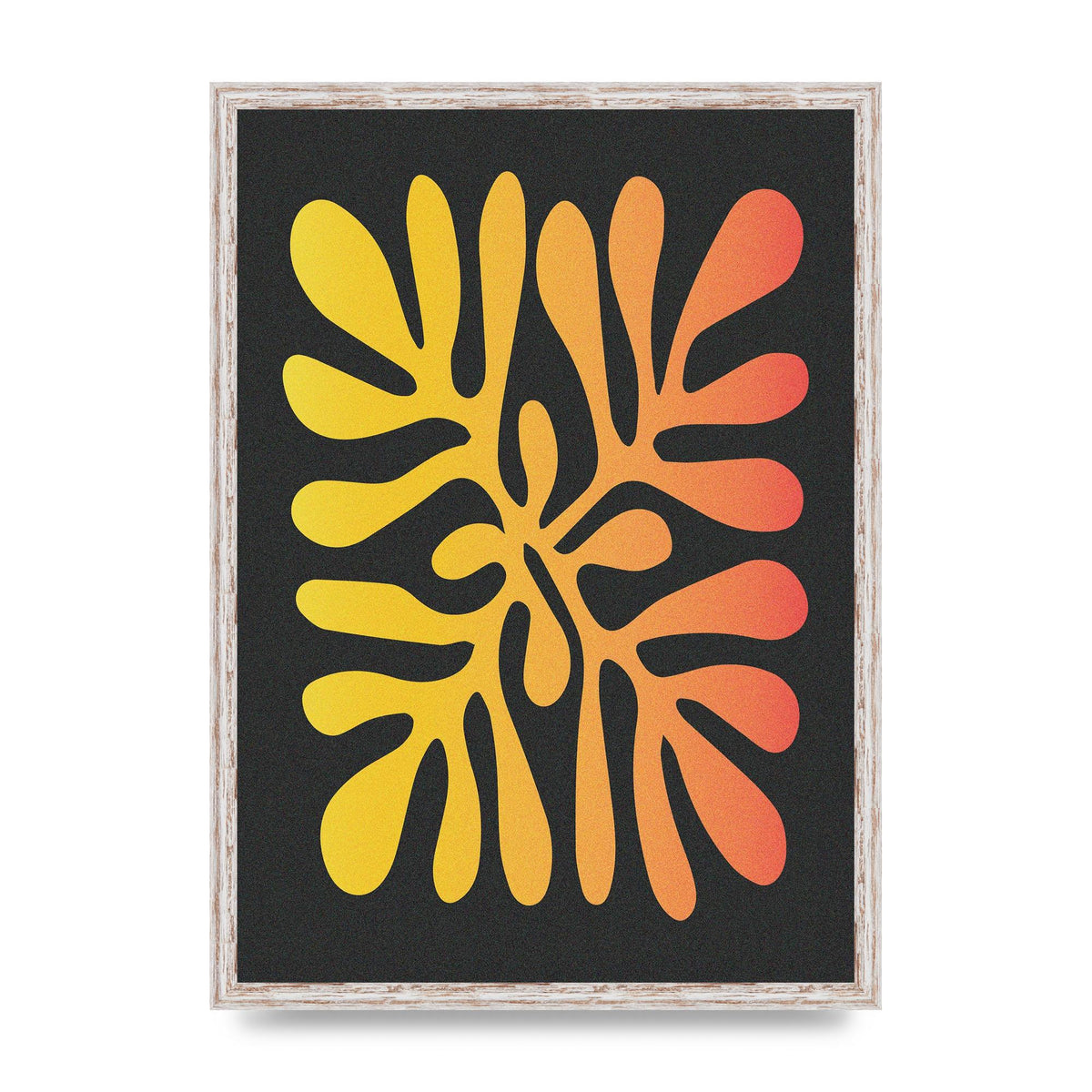 Abstract Orange Coral Three Wall Art - A2 framed