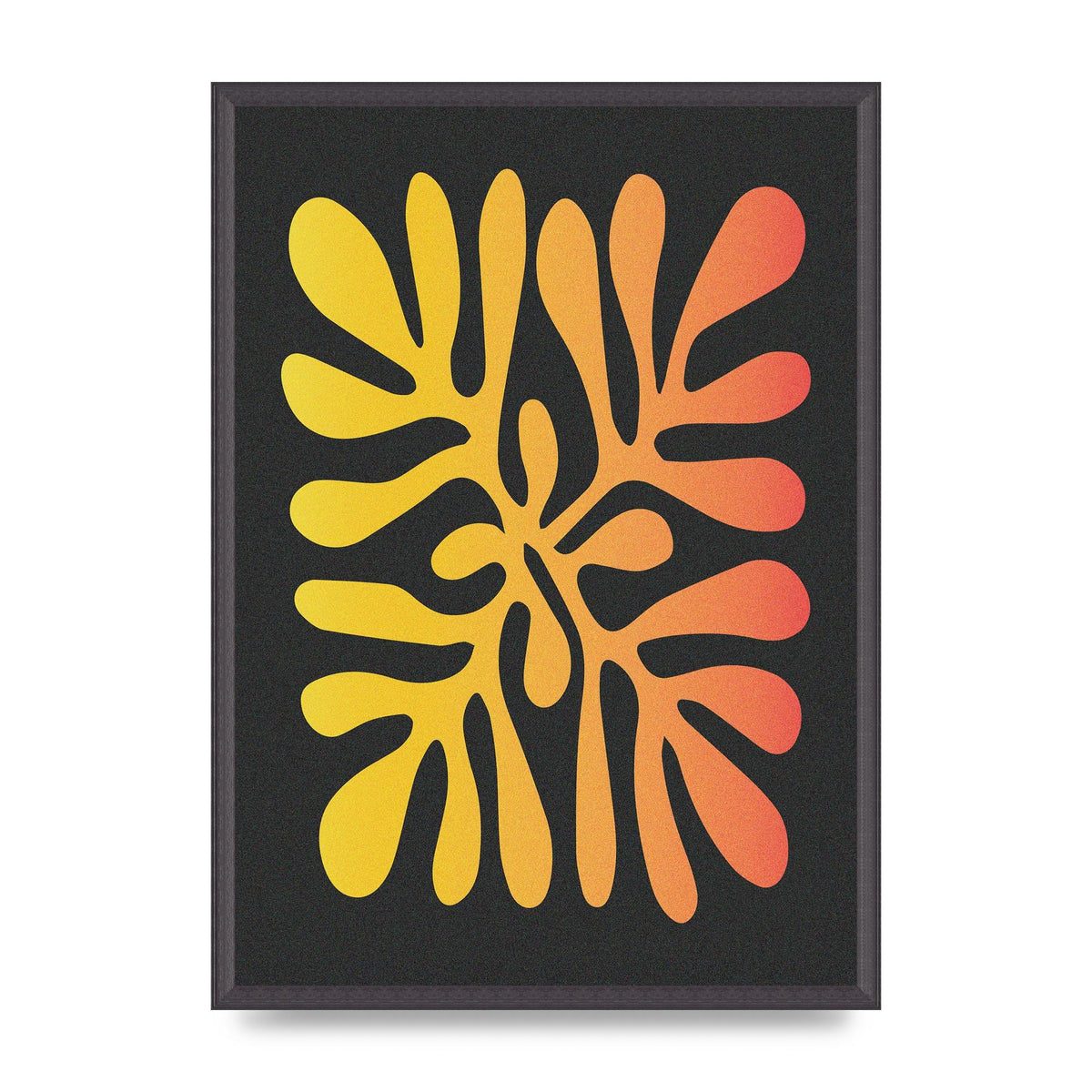 Abstract Orange Coral Three Wall Art - A2 framed