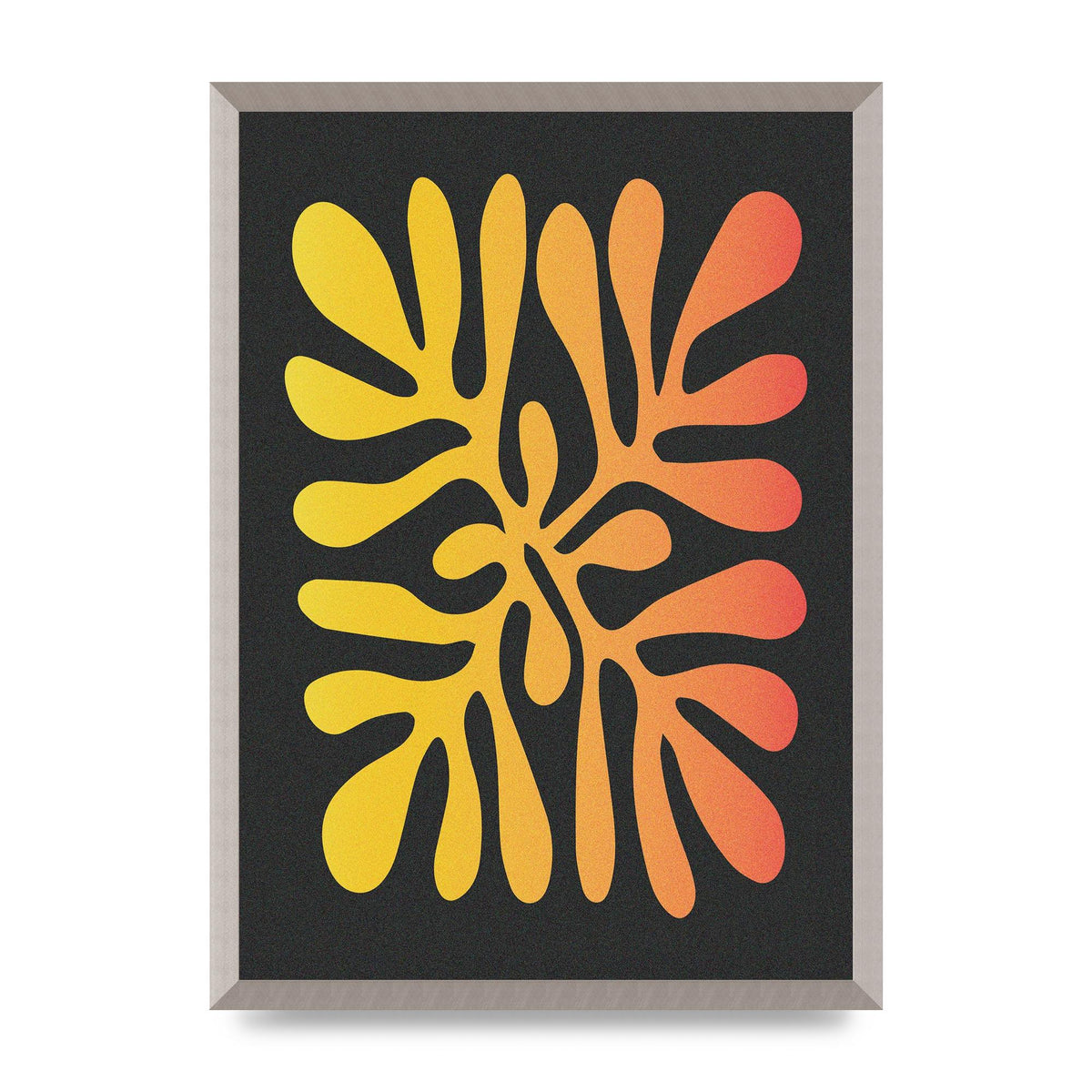 Abstract Orange Coral Three Wall Art - A2 framed