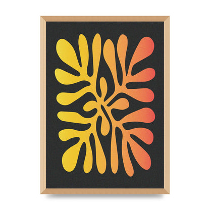 Abstract Orange Coral Three Wall Art - A2 framed