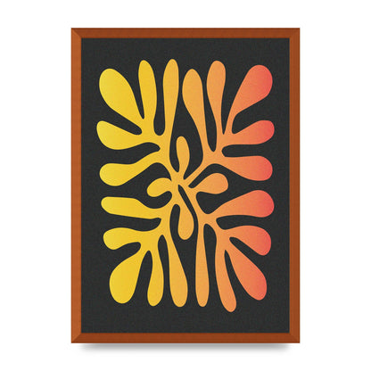 Abstract Orange Coral Three Wall Art - A2 framed