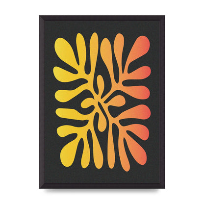 Abstract Orange Coral Three Wall Art - A2 framed