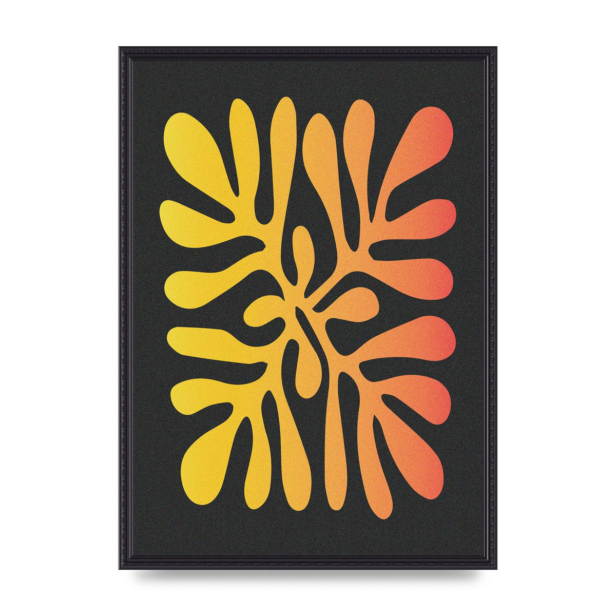 Abstract Orange Coral Three Wall Art - A2 framed