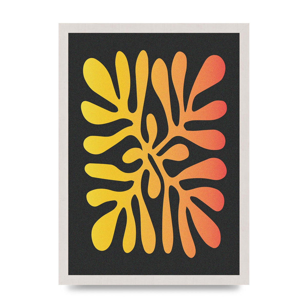 Abstract Orange Coral Three Wall Art - A3 framed