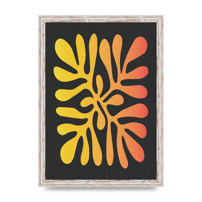 Abstract Orange Coral Three Wall Art - A3 framed