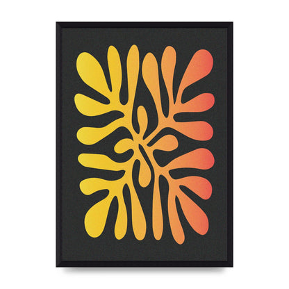 Abstract Orange Coral Three Wall Art - A3 framed