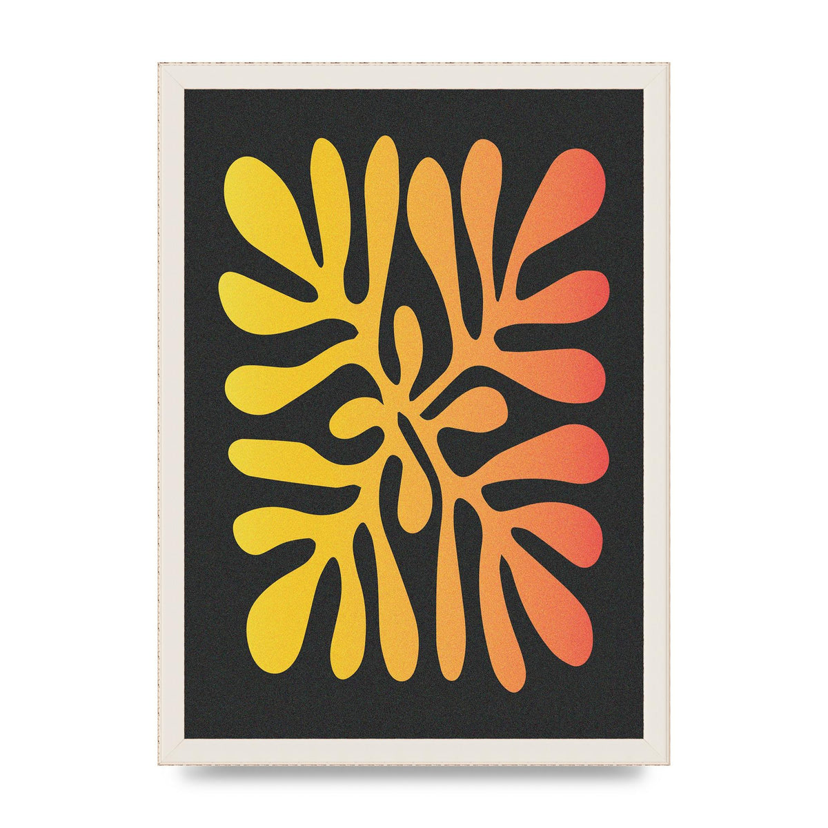 Abstract Orange Coral Three Wall Art - A3 framed