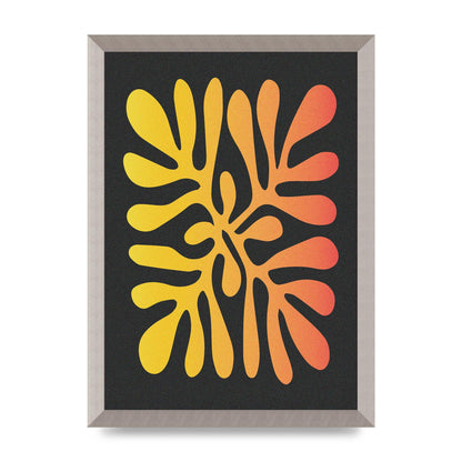 Abstract Orange Coral Three Wall Art - A3 framed