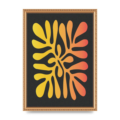 Abstract Orange Coral Three Wall Art - A3 framed
