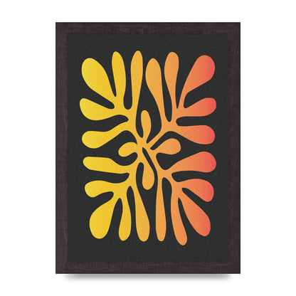 Abstract Orange Coral Three Wall Art - A4 framed
