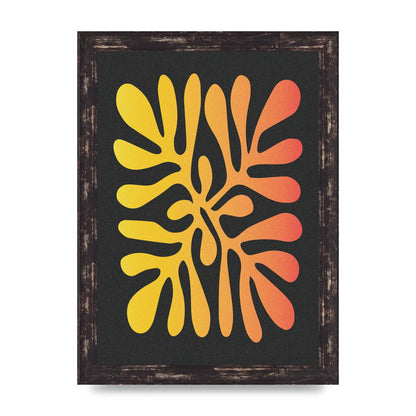 Abstract Orange Coral Three Wall Art - A4 framed