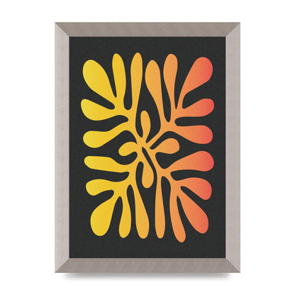 Abstract Orange Coral Three Wall Art - A4 framed