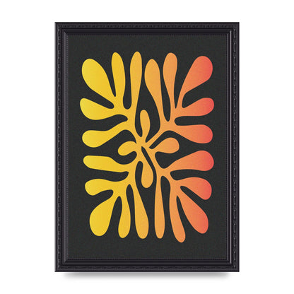 Abstract Orange Coral Three Wall Art - A4 framed