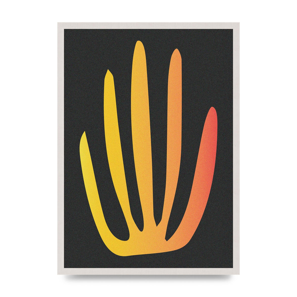 Abstract Orange Coral Four Art For The Home - A2 framed