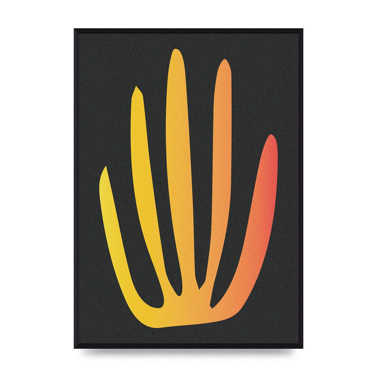 Abstract Orange Coral Four Art For The Home - A2 framed