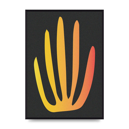 Abstract Orange Coral Four Art For The Home - A2 framed