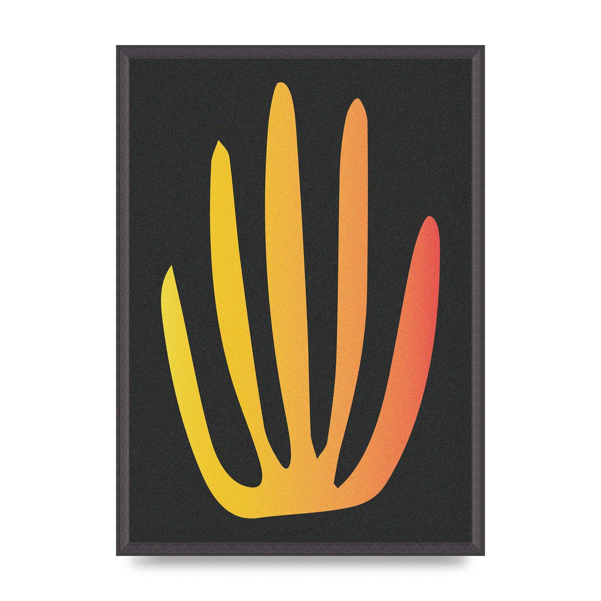 Abstract Orange Coral Four Art For The Home - A2 framed